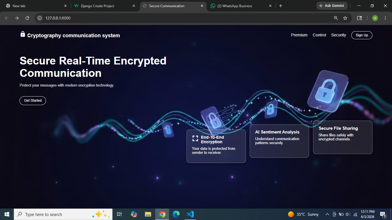 Cryptography communication system screenshot