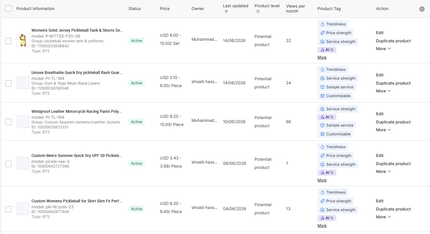 Alibaba product listing screenshot
